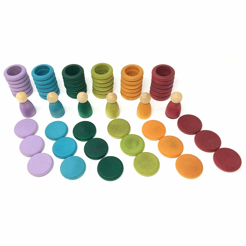 Grapat Nins, Rings & Coins Warm Colours Set 2 Grapat Nins, Rings & Coins Warm Colours Set - Image 2