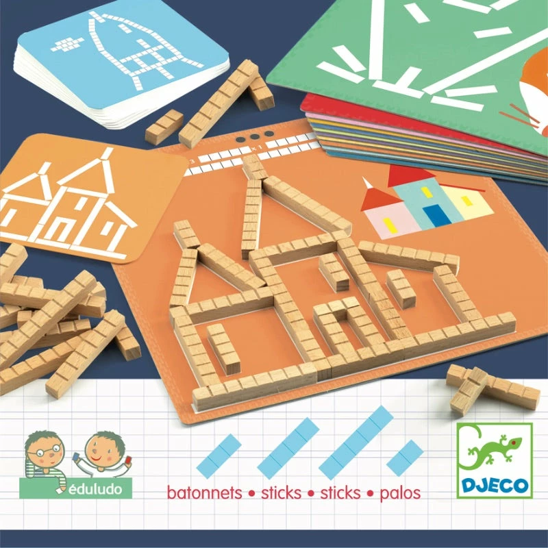 Eduludo Maths Sticks Activity Djeco Eduludo Maths Sticks Activity -Le Toy Van Shop