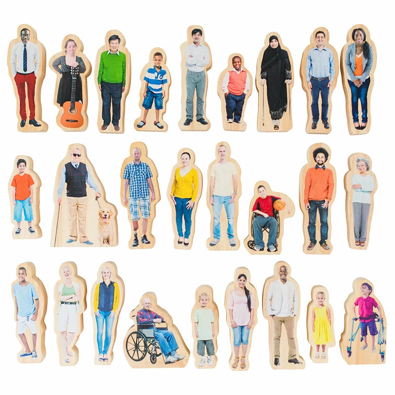 The Freckled Frog Everyone's Family Wooden People Set 1 The Freckled Frog Everyone's Family Wooden People Set
