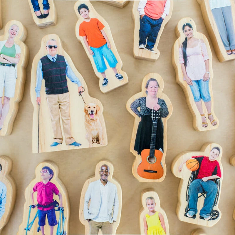 The Freckled Frog Everyone's Family Wooden People Set 2 The Freckled Frog Everyone's Family Wooden People Set - Image 2