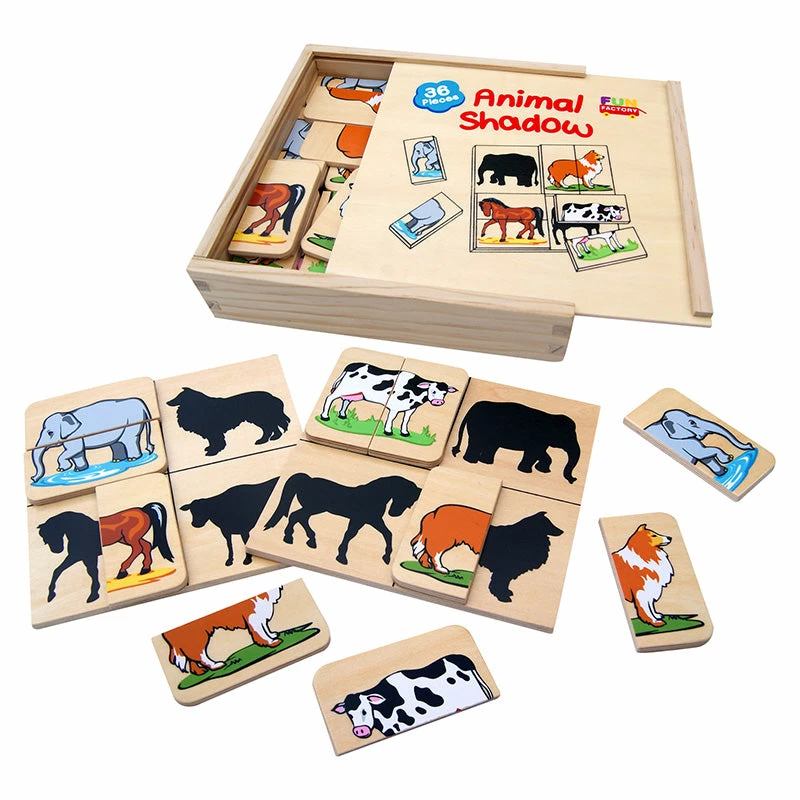 Animal Shadow Matching Game Fun Factory Animal Shadow Matching Game -Le Toy Van Shop FFW753