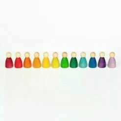 Grapat 12 Nins Rainbow Peg People