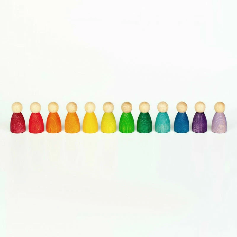 Grapat 12 Nins Rainbow Peg People 1 Grapat 12 Nins Rainbow Peg People
