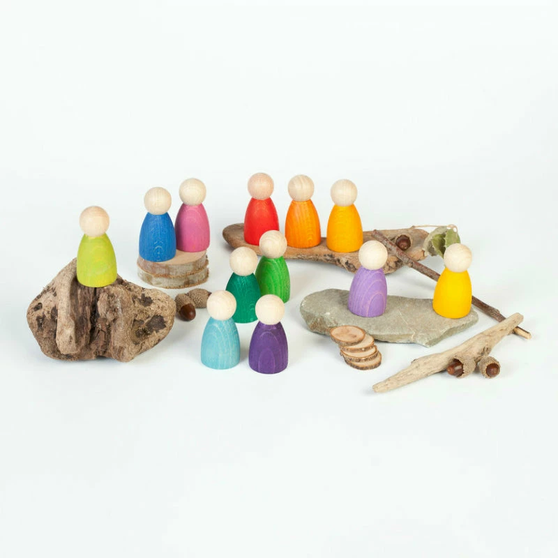 Grapat 12 Nins Rainbow Peg People 3 Grapat 12 Nins Rainbow Peg People - Image 3