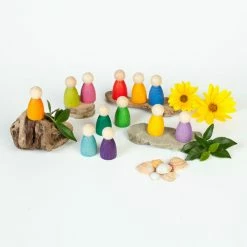 Grapat 12 Nins Rainbow Peg People 7 Grapat 12 Nins Rainbow Peg People -Le Toy Van Shop GRA15109 4 800x800 crop center