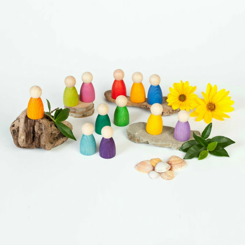 Grapat 12 Nins Rainbow Peg People 4 Grapat 12 Nins Rainbow Peg People - Image 4