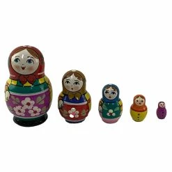 Russian Treasures Village Traditional Babushka Dolls Set 5pc 14 Russian Treasures Village Traditional Babushka Dolls Set 5pc -Le Toy Van Shop IMG 3594 800x800 crop center