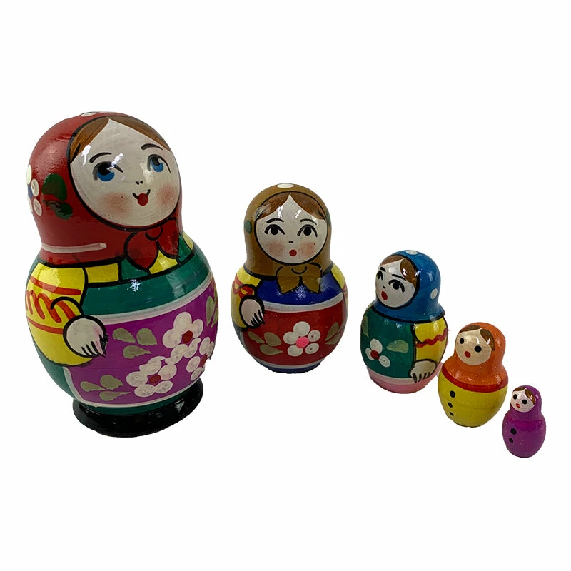 Russian Treasures Village Traditional Babushka Dolls Set 5pc 8 Russian Treasures Village Traditional Babushka Dolls Set 5pc - Image 8