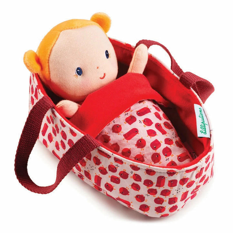 Lilliputiens Baby Agathe In Carry Basket 1 Lilliputiens Baby Agathe In Carry Basket