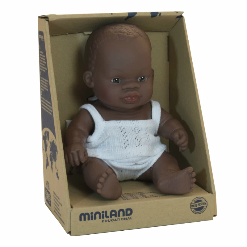 Miniland Doll African Girl 21cm * 1 Miniland Doll African Girl 21cm *
