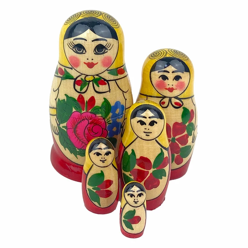Semenov Traditional Babushka Dolls Set 5pc Russian Treasures Semenov Traditional Babushka Dolls Set 5pc -Le Toy Van Shop