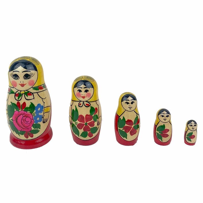 Semenov Traditional Babushka Dolls Set 5pc Russian Treasures Semenov Traditional Babushka Dolls Set 5pc -Le Toy Van Shop