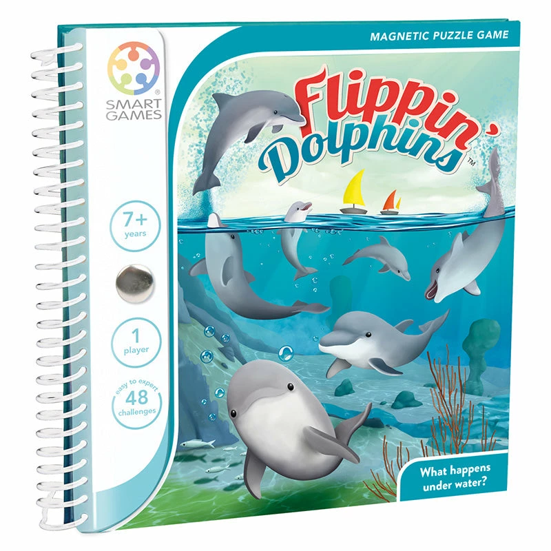 Smart Games Flippin Dolphins Magnetic Travel Game 1 Smart Games Flippin Dolphins Magnetic Travel Game