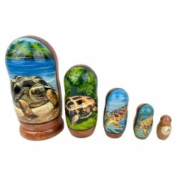 Russian Treasures Turtle Nesting Dolls Set 5pc *