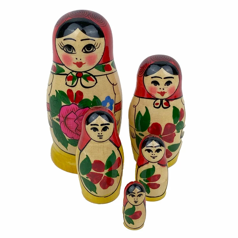Semenov Traditional Babushka Dolls Set 5pc Russian Treasures Semenov Traditional Babushka Dolls Set 5pc -Le Toy Van Shop