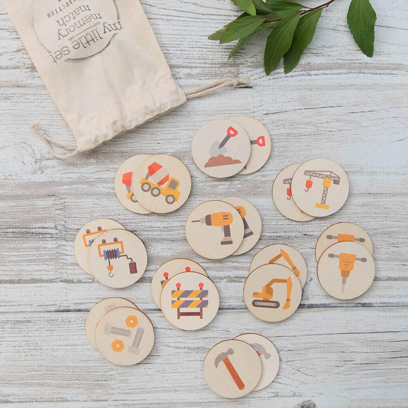 Construction Site Memory Match Discs My Little Set Construction Site Memory Match Discs -Le Toy Van Shop memorymatch