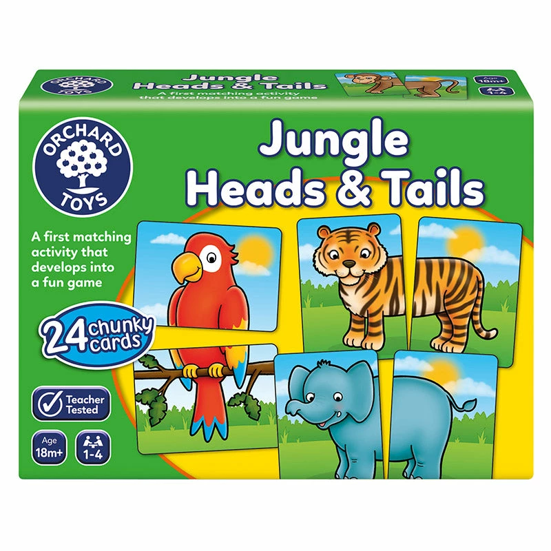 Orchard Toys Jungle Heads & Tails Matching Game 1 Orchard Toys Jungle Heads & Tails Matching Game